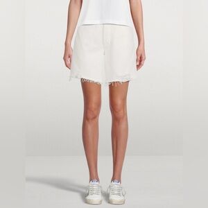 CITIZENS OF HUMANITY Camilla White Frayed Hem Shorts Size 32 100% Cotton